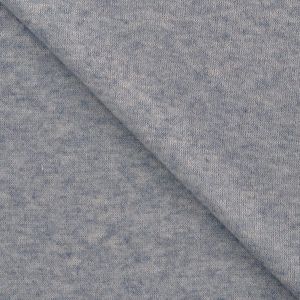 Feinstrick Stoff glatt jeansblau melange