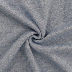 Feinstrick Stoff glatt jeansblau melange