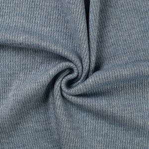Feinstrick Stoff jeansblau glitzernd
