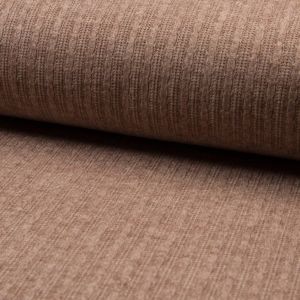 Feinstrick Stoff in tabak melange mit Zopfmuster