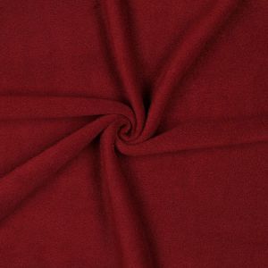 Fleece Heavyweight Stoff Meterware dunkelrot für warme Winterjacken und Decken. Dicker, flauschiger Polyester-Stoff mit Antipilling.