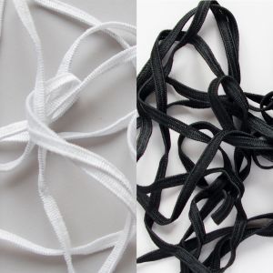 Budgetpackung Gummiband fürs Masken-Nähen in schwarz oder weiss, 3mm oder 5mm breit