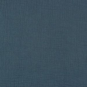 GOTS Musselin Stoff in jeansblau (col. 012)