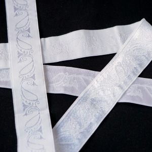 Gummiband mit Ornamenten in ivory, 30cm breit