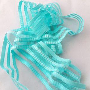 Spezielles Gummiband in mint, 4cm breit für Tanz- und Kürkleidung.