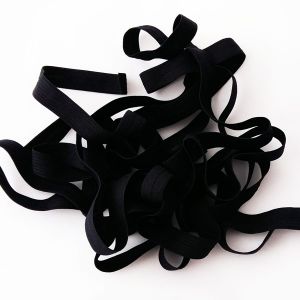 Gummiband in schwarz 8mm breit, gerippt, weich bis mittelstark für Unterwäsche & Bekleidung