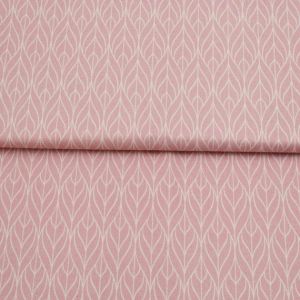 Halbpanama Stoff aus Baumwolle in rosa-offwhite
