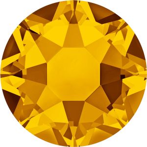 Hotflix Strassstein in der Farbe Sun (gold), Grösse SS16 – 4 mm, hotfix, gute, günstige Qualität für Kür, Tanz, DIY.