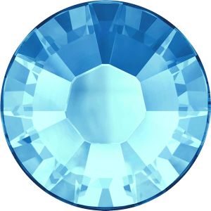 Hotflix Strassstein in der Farbe Aquamarine, Grösse SS6 – 2 mm, hotfix, gute, günstige Qualität für Kür, Tanz, DIY.