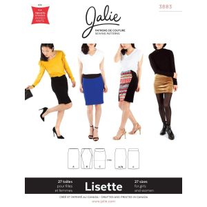 Bleistiftrock Schnittmuster von Jalie 'Lisette' (Nr.3883)