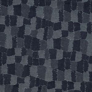 Jacquard-Jeans Stoff mit Patchwork-Optik in denim