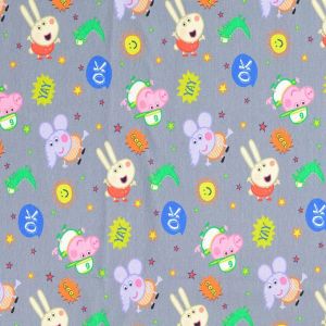 Jersey Stoff 'George und Freunde' aus Peppa Wutz