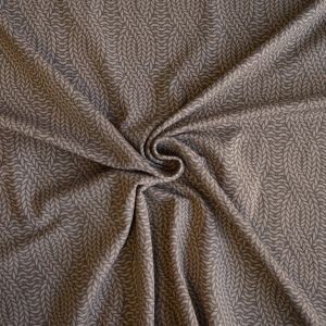 Jersey Stoff in taupe mit Grobstrick Muster