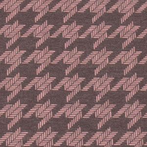 Jersey Stoff mit Vichy (Hahnentritt) Muster in taupe
