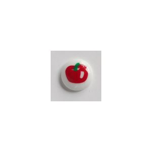 Kinderknopf mit Apfelmotiv - 17mm
