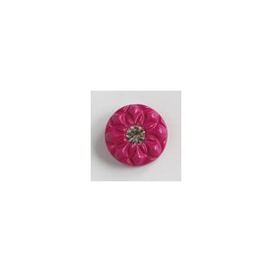 Strass-Knopf in lila - 19mm