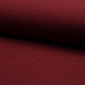 Melange Sweat Stoff in dunkelrot (col. 015)