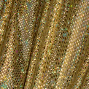 Metallic Lycra Stoff in gold-hologramm (col. 17)