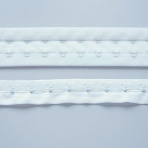 Haken- und Augenband, weiss