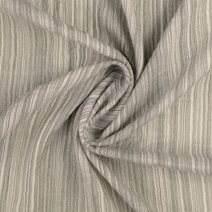 Musselin Stoff, grau und offwhite gestreift aus 100% Baumwolle für Bekleidung und Accessoires
