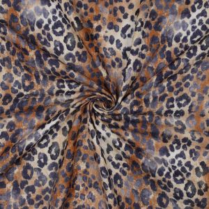 Weich fallende Double Gauze Webware mit modernem Animalprint f&uuml;r sommerliche Damenmode.