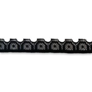 Nicht elastische Spitze in schwarz - 15mm breit