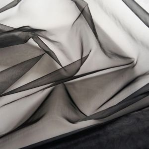Organza in uni schwarz
