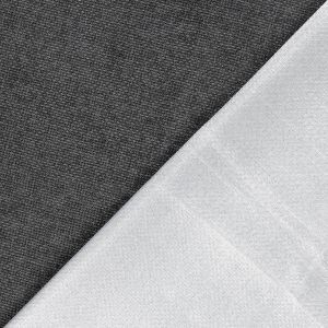 Polsterstoff dunkelgrau doppelt gewoben: Garngefärbte Vorderseite mit Struktur und weisse Rückseite, blickdichtes Material für Polster und Vorhänge.