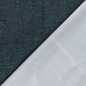 Polsterstoff jeans doppelt gewoben: Garngefärbte Vorderseite mit Struktur und weisse Rückseite, blickdichtes Material für Polster und Vorhänge.