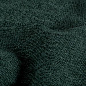 Polsterstoff petrolgrün: Strukturierte Oberfläche mit weichem Chenille-Kurzhaarflor, mattes Finish, ideal als robuster Bezugsstoff für Möbel und Kissen.