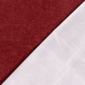 Polsterstoff rot doppelt gewoben: Garngefärbte Vorderseite mit Struktur und weisse Rückseite, blickdichtes Material für Polster und Vorhänge.