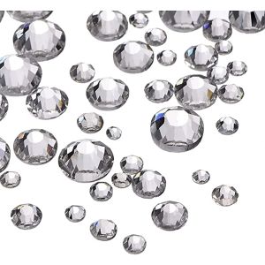 Funkelnde Hotfix Strasssteine Crystal (farblos), Premium Qualität, SS20. Brillant geschliffenes Glas für intensiven Glanz. Ideal für luxuriöse Designs an Kleidung & Accessoires.