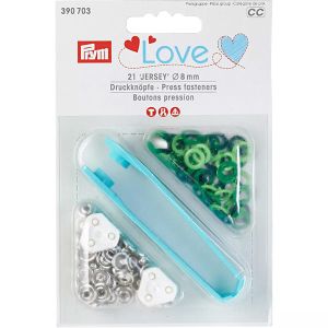 Prym Love Druckkknöpfe in grün aus Metall