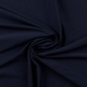 Leichter, bielastischer Romanit Jersey in dunkelblau, perfekt für Sommermode: Kleider, Blusen, Hosen.