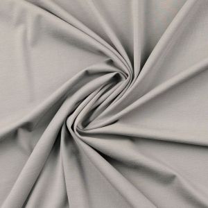 Leichter, bielastischer Romanit Jersey in grau, perfekt für Sommermode: Kleider, Blusen, Hosen.