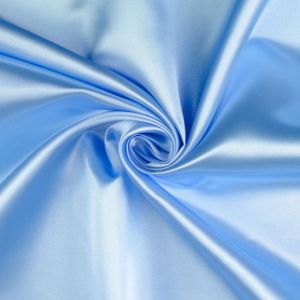Satin Stoff in himmelblau - hochglanz