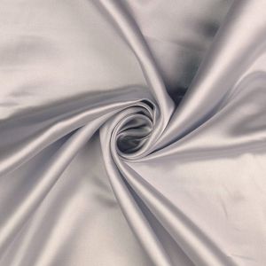 Satin Stoff in perlgrau - hochglanz