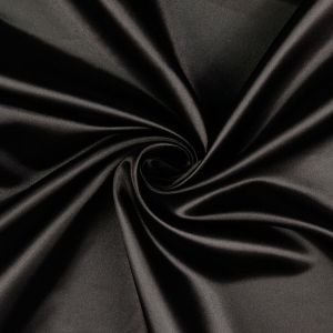 Satin Stoff in schwarz - hochglanz