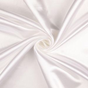 Satin Stoff in weiss - hochglanz