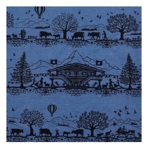 Scherenschnitt Jersey Stoff in blau