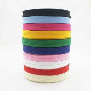 Budgetpackung uni Schrägband aus 100% Baumwolle in 12 Farben - 25mm breit - 5m