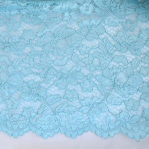 Semi-Elastische Spitze in aquamarine - 145cm breit