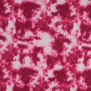 Softshell Stoff in batik-Optik in fuchsia-weiss