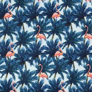 Softshell Stoff mit Flamingo Muster