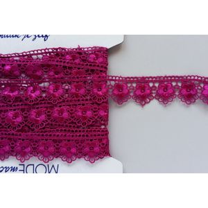 Guipure-Spitzenband in fuchsia (Col. 91)