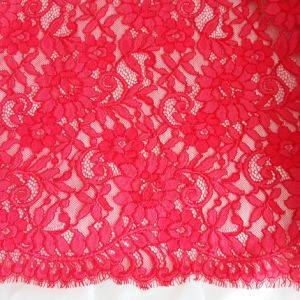 Spitze, nicht elastisch, pink / Kirsche