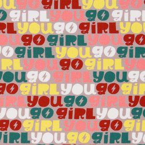 French Terry Stoff 'You Go Girl' von Swafing