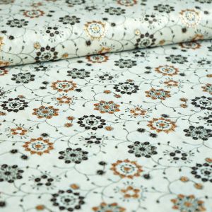 Ausgefallener Tanzkleid-Lycra Stoff mit Blumenstickerei und Pailletten - für hautenge Tanzkleider und Kürkleider.