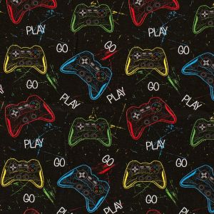 Sweat Stoff mit Spielkonsole Controller Muster