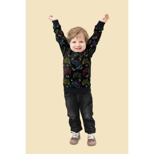 Sweat Stoff mit Spielkonsole Controller Muster